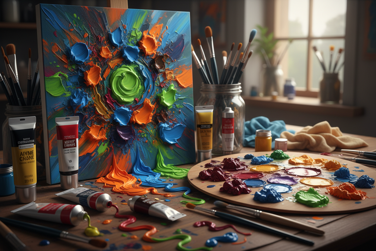 Acrylic & art Oil