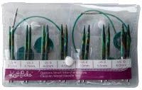 Knit Picks Options 2-3/4" Short Tip Interchangeable Wood Knitting Needle Set (Caspian)