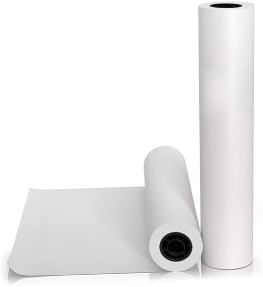 Butcher Paper Roll 48" x 164ft, White Kraft Wrapping Paper 80GMS for BBQ Smoker Freezing Grilling Meat, Unbleached & Unwaxed & Uncoated, Perfect as Craft/Drawing/Gift Package Paper/Table Cover