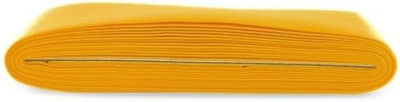 Canary Yellow Satin Blanket Binding 2 Inch x 4 3/4 Yards Single Fold Tape for Quilt Edging Yellow Smooth Finish Easy to Sew On Durable Trim Material Ideal for Blanket Crafts DIY Projects Sewing