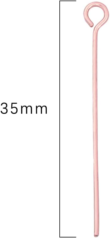 Rose Gold Plated Open Eye Pins Non Tarnish 35mm 150pcs for Jewelry Making Findings