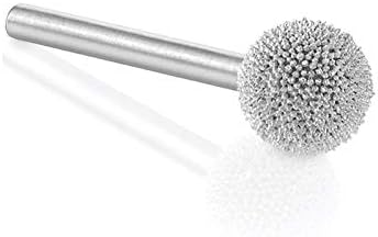 Kutzall Original Sphere Rotary Burr 1⁄8" Shaft, Coarse - Wood Carving Bit for Dremel, Foredom, DeWalt, Milwaukee Tools. Abrasive Tungsten Carbide Coating, 3⁄8" (9.5mm) Head Diameter, S-38-E