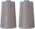 Connecting Threads Essential Cotton Thread 5000 Yard Cone Set of 2 (Grey)