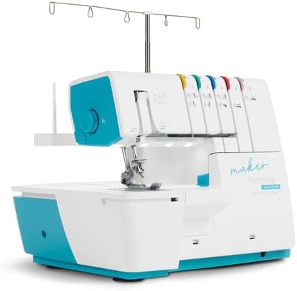 Bernette B68 Maker | Overlock & Coverstitch Combo Sewing Machine with Cutting Mat, Rotary Cutter, Scissors & Thread Pack