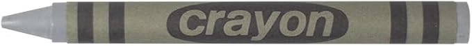 80 Count Single Color Crayons Bulk Pack - GREY single color crayon refill - Regular size crayons (5/16" x 3-1/2")