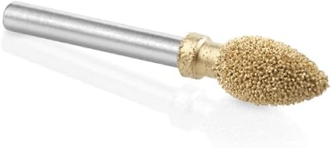 Kutzall Original Flame Rotary Burr, 1⁄8" Shaft, Fine - Wood Carving Bit for Dremel, Foredom, DeWalt, Milwaukee. Abrasive Tungsten Carbide, 1⁄4" (6.3mm) Dia. X 1⁄2" (12.7mm) Length, FL-14-EG