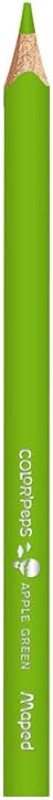 Maped Color'Peps Triangular Jumbo Colored Pencils - Assorted Colors - Pack of 12 - Perfect for Early Learners - Boosts Creativity and Skills - Durable and Long-lasting - Enhanced Comfort Grip