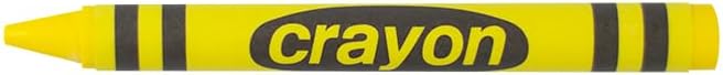 80 Count Single Color Crayons Bulk Pack - YELLOW single color crayon refill - Regular size crayons (5/16" x 3-1/2")
