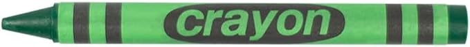 80 Count Single Color Crayons Bulk Pack - GREEN single color crayon refill - Regular size crayons (5/16" x 3-1/2")