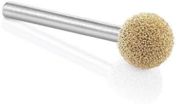 Kutzall Original Sphere Rotary Burr, 1⁄8" Shaft, Fine - Wood Carving Bit for Dremel, Foredom, DeWalt, Milwaukee Tools. Abrasive Tungsten Carbide Coating, 3⁄8" (9.5mm) Head Diameter, S-38-EG