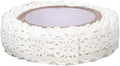 1 Roll 1.7m White Trim Ribbon Tape Self-Adhesive Decorative Lace Fabric Washi Tapes Striping Masking Tapes Decorative Sticker White Durability Lace Washi Tape,Arts and Crafts Tape