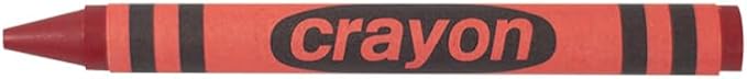 80 Count Single Color Crayons Bulk Pack - RED single color crayon refill - Regular size crayons (5/16" x 3-1/2")