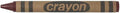 80 Count Single Color Crayons Bulk Pack - BROWN single color crayon refill - Regular size crayons (5/16" x 3-1/2")