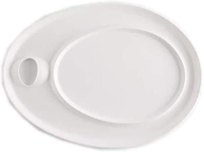 AP096 Oval Plastic Palette; Ideal for Artists, Painters, Students, Teachers, Parents and More; Easy-Grip Thumb Hole; Large Center Well with a Large Lip