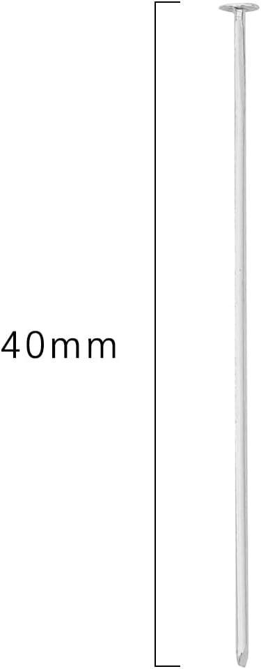 Platinum Plated Flat Head Pins Non Tarnish 40mm 150pcs for Jewelry Making Findings