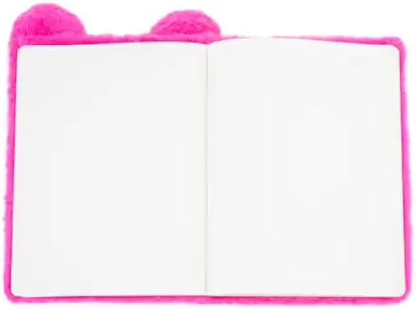 VOTUM Fuzzy Sketch Book: Personalized Artist Sketchbook: Sketching, Drawing and Creative Doodling. Notebook and Sketchbook to Draw and Journal (Bright Pink Bear)