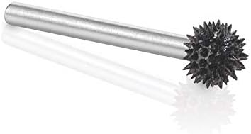 Kutzall Extreme Sphere Rotary Burr, 1⁄8" Shaft, Very Coarse - Wood Carving Bit for Dremel, Foredom, DeWalt, Milwaukee Tools. Abrasive Tungsten Carbide, 1⁄4" (6.3mm) Head Diameter, SX-14-EC