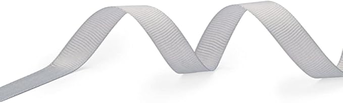 LIUYAXI 1/2" X 50 Yards Solid Silver/Grey Grosgrain Ribbon, Perfect for Crafts, Wedding Decor, DIY Hair Accessories, Sewing, Gift Package Wrapping and More