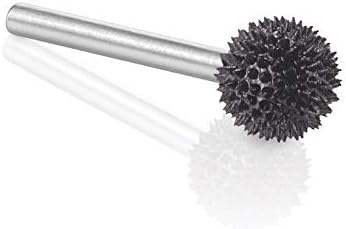Kutzall Extreme Sphere Rotary Burr, 1⁄8" Shaft, Very Coarse - Wood Carving Bit for Dremel, Foredom, DeWalt, Milwaukee Tools. Abrasive Tungsten Carbide, 3⁄8" (9.5mm) Head Diameter, SX-38-EC