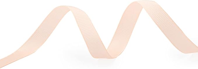 LIUYAXI 5/8" X 50 Yards Solid Peach Grosgrain Ribbon, Perfect for Crafts, Wedding Decor, DIY Hair Accessories, Sewing, Gift Package Wrapping and More