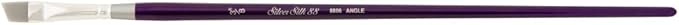 Silver Brush Limited 8806-3/8 Silver Silk 88 Angle Paintbrush for Acrylic, Watercolor, Gouache, Inks, & Dyes, Size 3/8 Inch, Long Handle