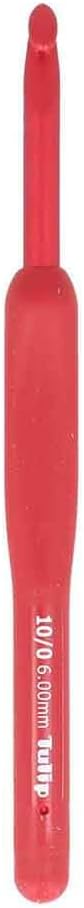 Tulip Etimo Red Crochet Hook Soft-Grip 6mm - 1pc