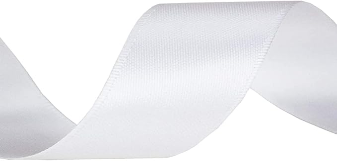 LIUYAXI White Double Faced Satin Ribbon, 2" X Continuous 50 Yards, Ribbons Perfect for Gift Wrapping Wedding DIY Craft Bow Making & Other Projects
