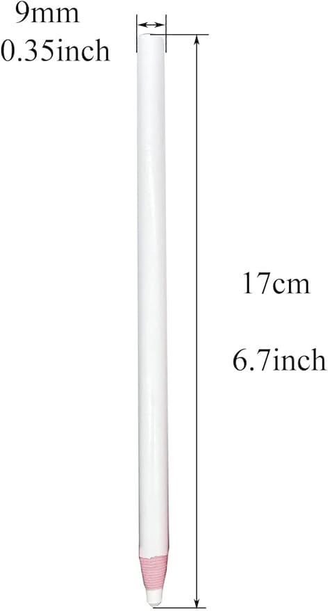 Sewing Pencil 12 PCS White Invisible Erasable Fabric Pencils for Leather Cut Marks, Student Drawing, Tailor Marks