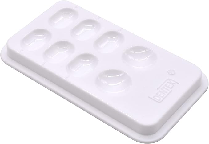 Angzhili 1 Piece Dental Palette with Cover,8 Slot Dental Resin Palette,Resin Shading Box for Mixing Resin Placement,Dental Lab Equipment