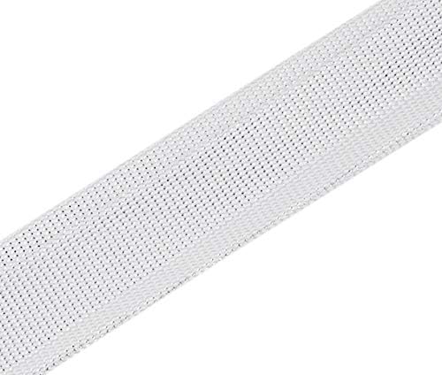 Mandala Crafts 55 Yards 1 Inch Silver Double Fold Bias Tape for Sewing - Bias Binding Tape for Quilting Binding, Hemming, Seam, and Fabric Piping