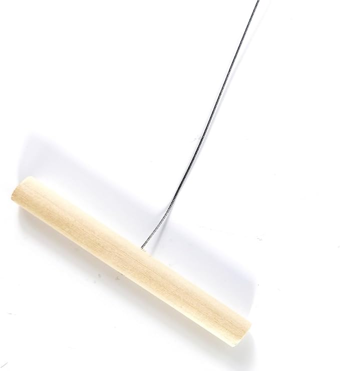 TIHOOD 12PCS Wire Clay Cutter with Wood Handle Steel Wire Cutting Tools for Cheese Plasticine Dough Clay Ceramic Art Sculpture Cutting Pottery Tools Supplies