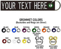 Custom Double Sided Grommeted Crate/Luggage Tags, Over 50 Fabrics, Made of Name Tape Material