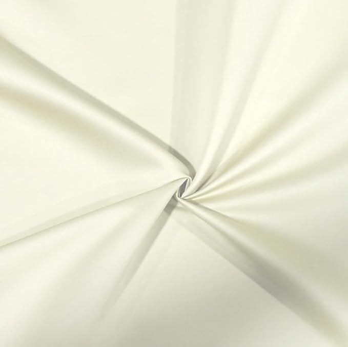 12pcs Cotton Sateen Fabric Squares 20x20 Inches – 1000 Thread Count for Cushions, Quilting Sewing, Patchwork and Crafts (Ivory)