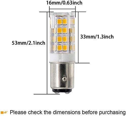 for Kenmore, Singer 15-66, 99, 201, 221, 222, 401 Sewing Machine Double Contact Bayonet 15T7DC Base BA15D Light AC110-130Volt 35W Halogen Equivalent 1076 1142 1176 Pack of 2 (Warm White 3000K)