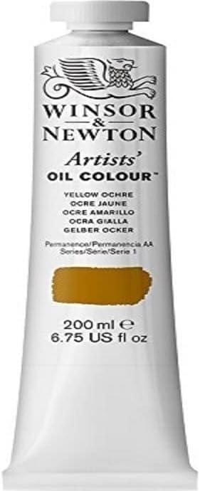 Winsor & Newton Artists' Oil Color, 200ml (6.75 oz) Tube, Yellow Ochre