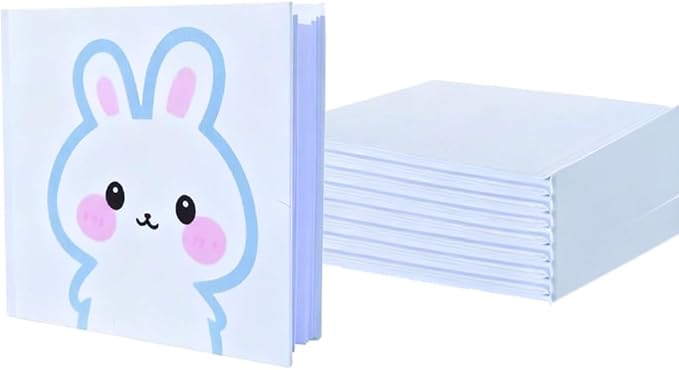 6PCS 5x5 Inch White Blank Books for Kids to Write Stories, Hardcover Sketchbooks for Students Empty Blank Comic Book DIY Make Your Own Book Blank inside 48 Pages