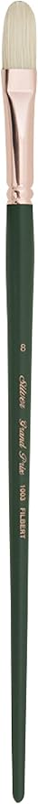 Silver Brush Limited 1003-8 Grand Prix Filbert Paintbrush for Oil Painting, Size 8, Long Handle