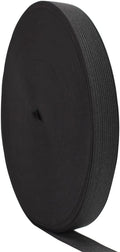 Black Knit Elastic Band for Sewing 20mm 3/4 inch 40 Yards Flat High Elasticity Straps- Wide Stretchy Knit Elastic Bands for Pants-Waistband-Wigs-Bedspread-DIY Clothing Crafts