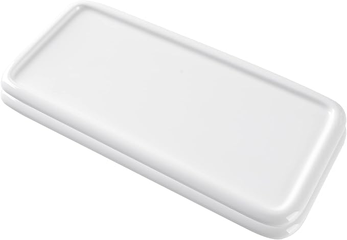 Porcelain Watercolor Palette, Ceramic Artist Paint Palette, Watercolor Mixing Tray for Watercolor Gouache Acrylic Oil Painting（10 * 4.7'' Rectangle 2Pcs）