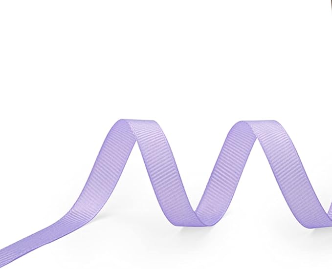 LIUYAXI 3/8" X 50 Yards Solid Lavender Grosgrain Ribbon, Perfect for Crafts, Wedding Decor, DIY Hair Accessories, Sewing, Gift Package Wrapping and More