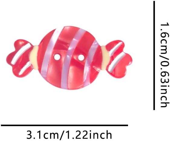 Cute Candy Buttons for Crafts,Acetate Button for Clothes,Cute Buttons for Sewing,Button Bulk,Pack of 4