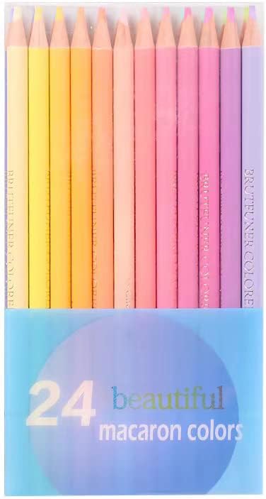 SuoLong 24 Colored Pencils - Premium Soft Core 24Unique Colors No Duplicates Color Pencil Set for Adult Coloring Books, Artist Drawing, Sketching, Crafting