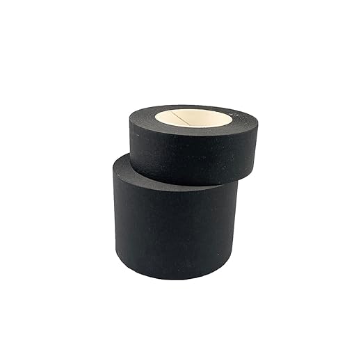 4 Rolls Black Masking Tape, Multi-Size Painters Tape for Home, Office, School Stationery, DIY Arts, Crafts, Labeling - (0.5 Inch, 0.7 Inch, 1 Inch and 2 Inch X 22 Yard)
