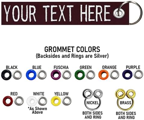 Custom Double Sided Grommeted Crate/Luggage Tags, Over 50 Fabrics, Made of Name Tape Material