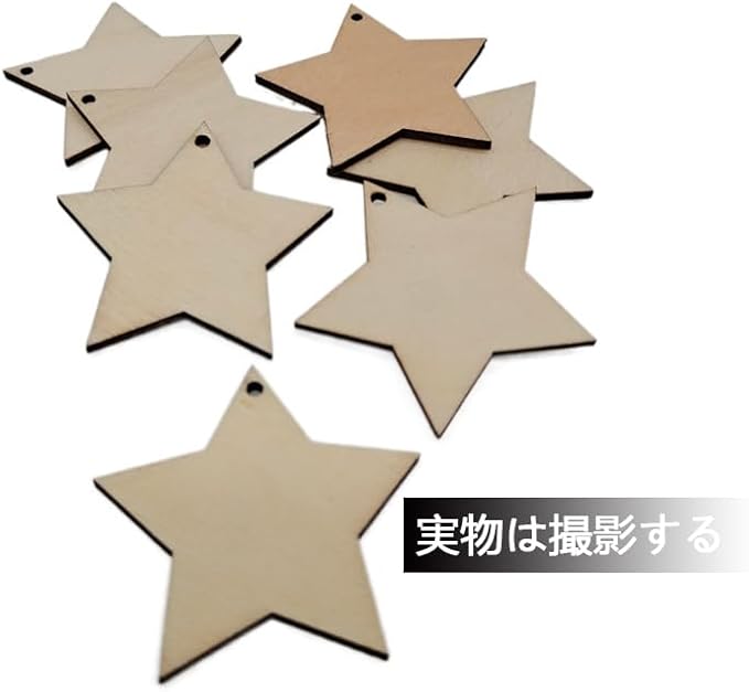 50 Pcs Wooden Ornaments, BetterJonny 3.15 * 2.56in Unfinished Natural Wood Slices with Holes Blank Wood Discs with 50pcs Jute Rope for DIY Christmas Decoration