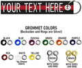 Custom Double Sided Grommeted Crate/Luggage Tags, Over 50 Fabrics, Made of Name Tape Material