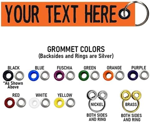 Custom Double Sided Grommeted Crate/Luggage Tags, Over 50 Fabrics, Made of Name Tape Material