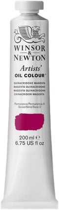 Winsor & Newton Artists' Oil Color, 200ml (6.75 oz) Tube, Quinacridone Magenta