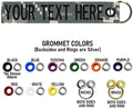 Custom Double Sided Grommeted Crate/Luggage Tags, Over 50 Fabrics, Made of Name Tape Material