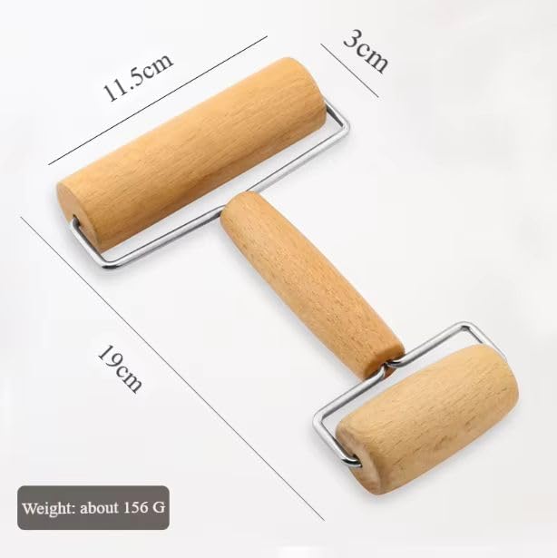 CRAFTING GORILLA Wooden Roller Pottery Tool -Double Ended 2 in 1 Design- Perfect for Rhinestone Embroidery, 5D Diamond Painting, Ceramic & Pottery Clay.